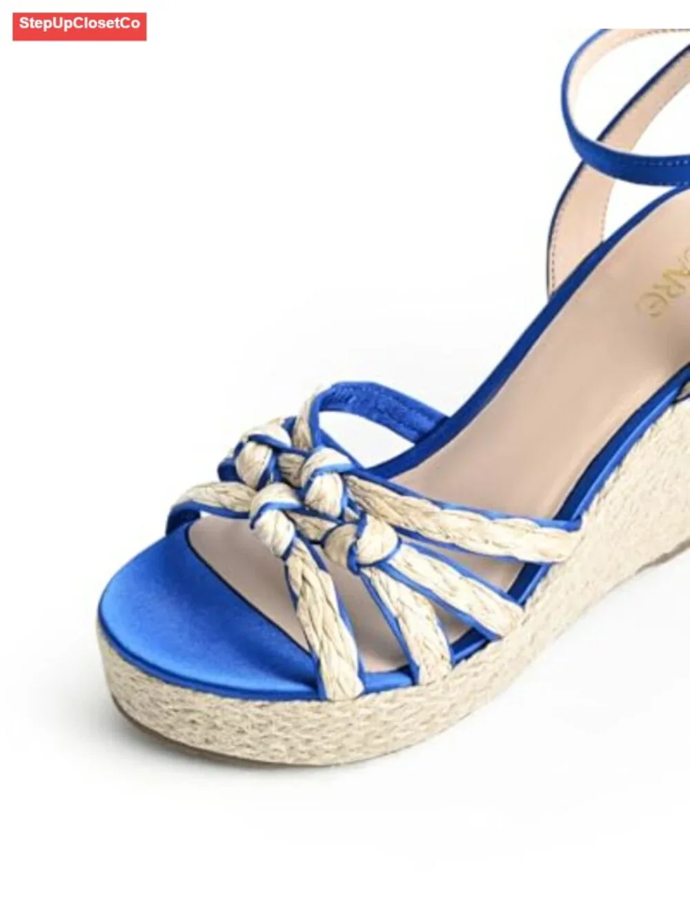 Espadrille Platform Wedge Sandals Braided Strappy High Heel Ankle Strap